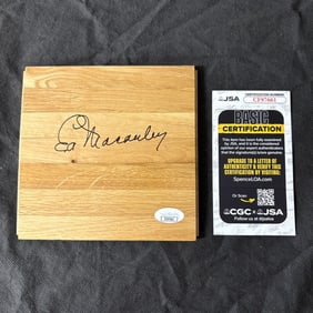 Ed Macauley Signed Floorbard, JSA COA