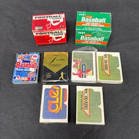 1980s, 90s Sports Card lot, Sealed 1987 Fleer