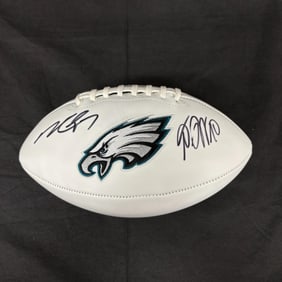 Michael Vick, Desean Jackson Sig Football, COA