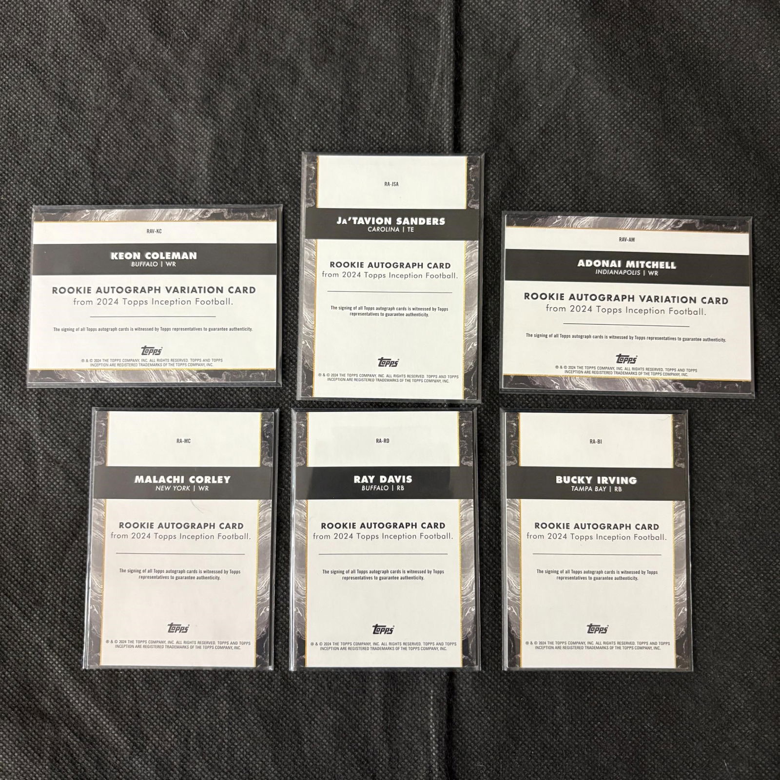 2024 Topps Inception Football Rookie Auto Cards (1 of 2)