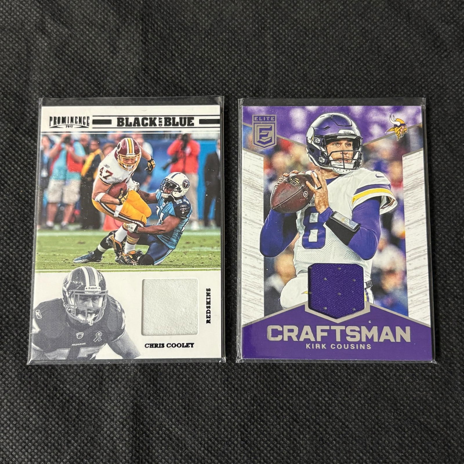 Kirk Cousins, Chris Cooley Jersey Cards (1 of 2)