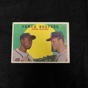 1959 Topps Fence Busters Aaron Mathews Card