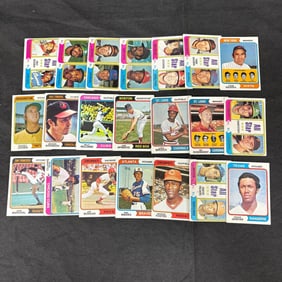 1974 Topps Baseball Card lot, Fisk, Brock +