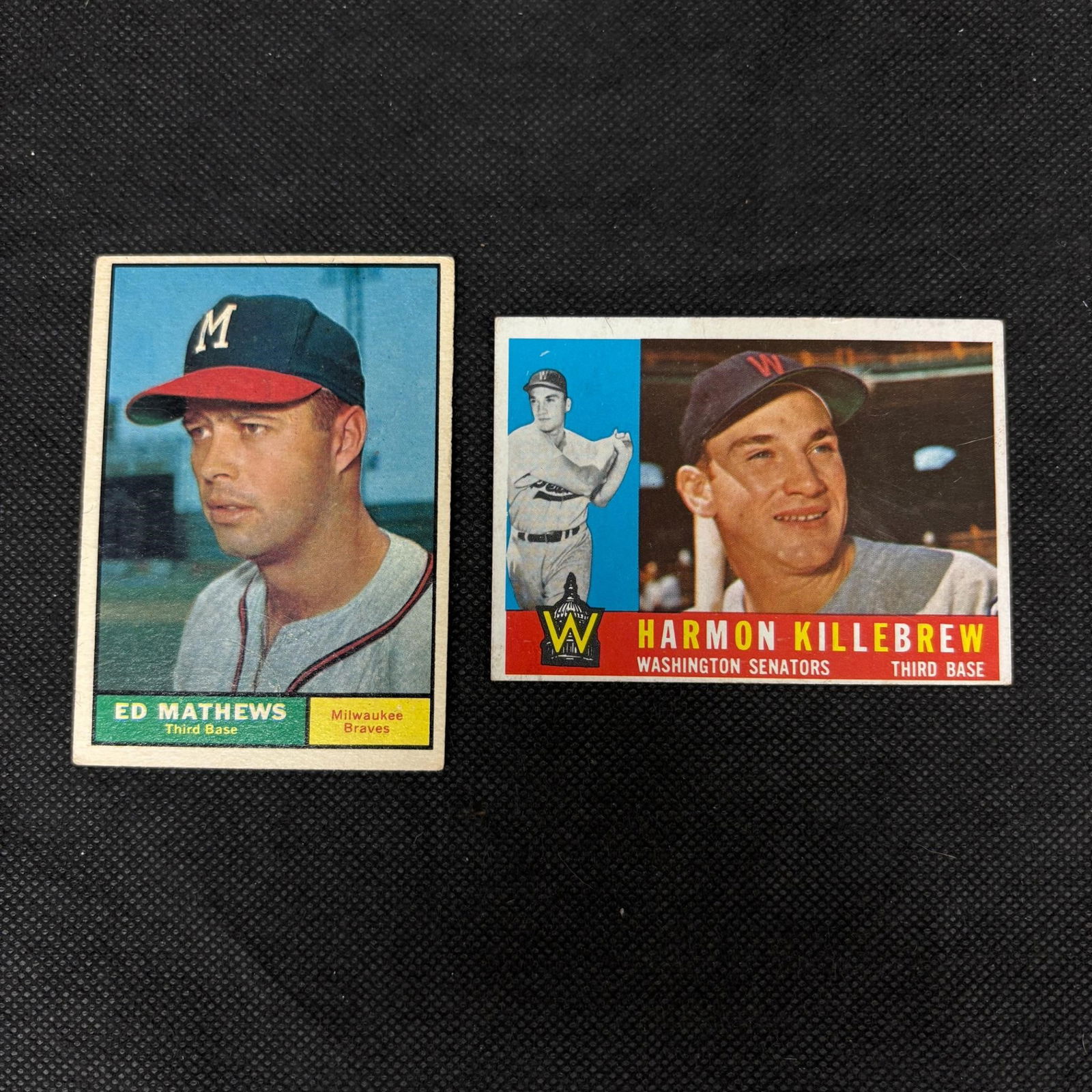 Ed Mathews 1961, Harmon Killebrew 1960 Topps (1 of 2)