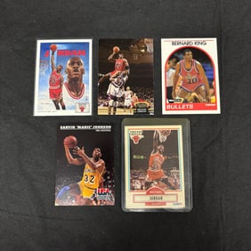 Michael Jordan, Johnson, + Basketball Cards