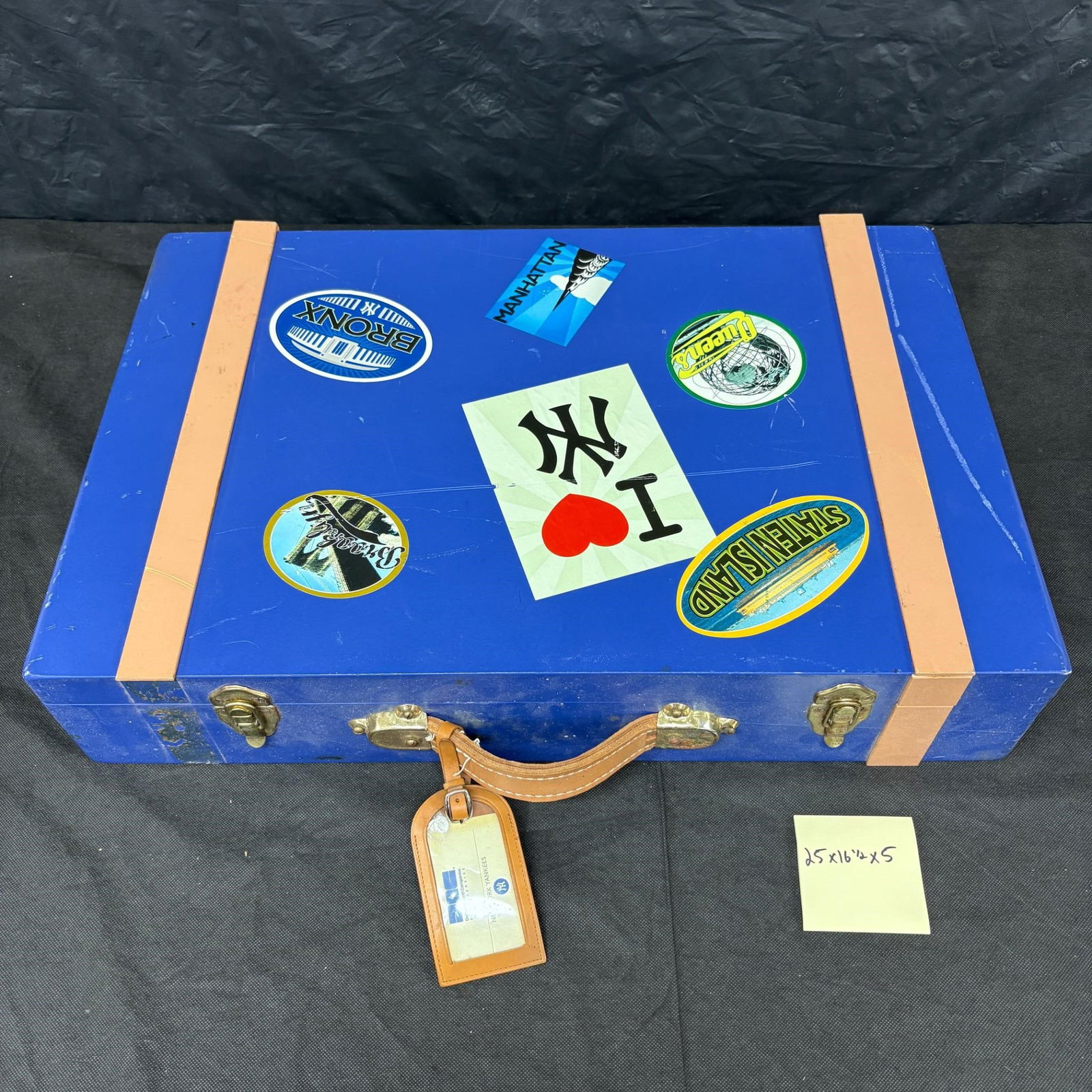 Babe Ruth's Suitcase, Yankees Memorabilia: Promotional item that provided concept art for Yankees Stadium, Menu Samplers + We offer in person or virtual previews of auction lots up until the day before the auction. All items are sold as is. Pl