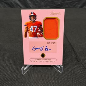Sammy Brown Gem Patch Auto Pink Card