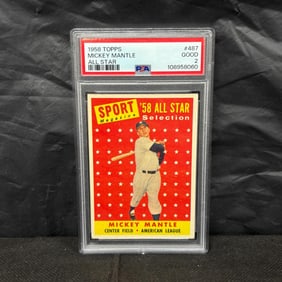 PSA 2 Mickey Mantle 1958 Topps All Star