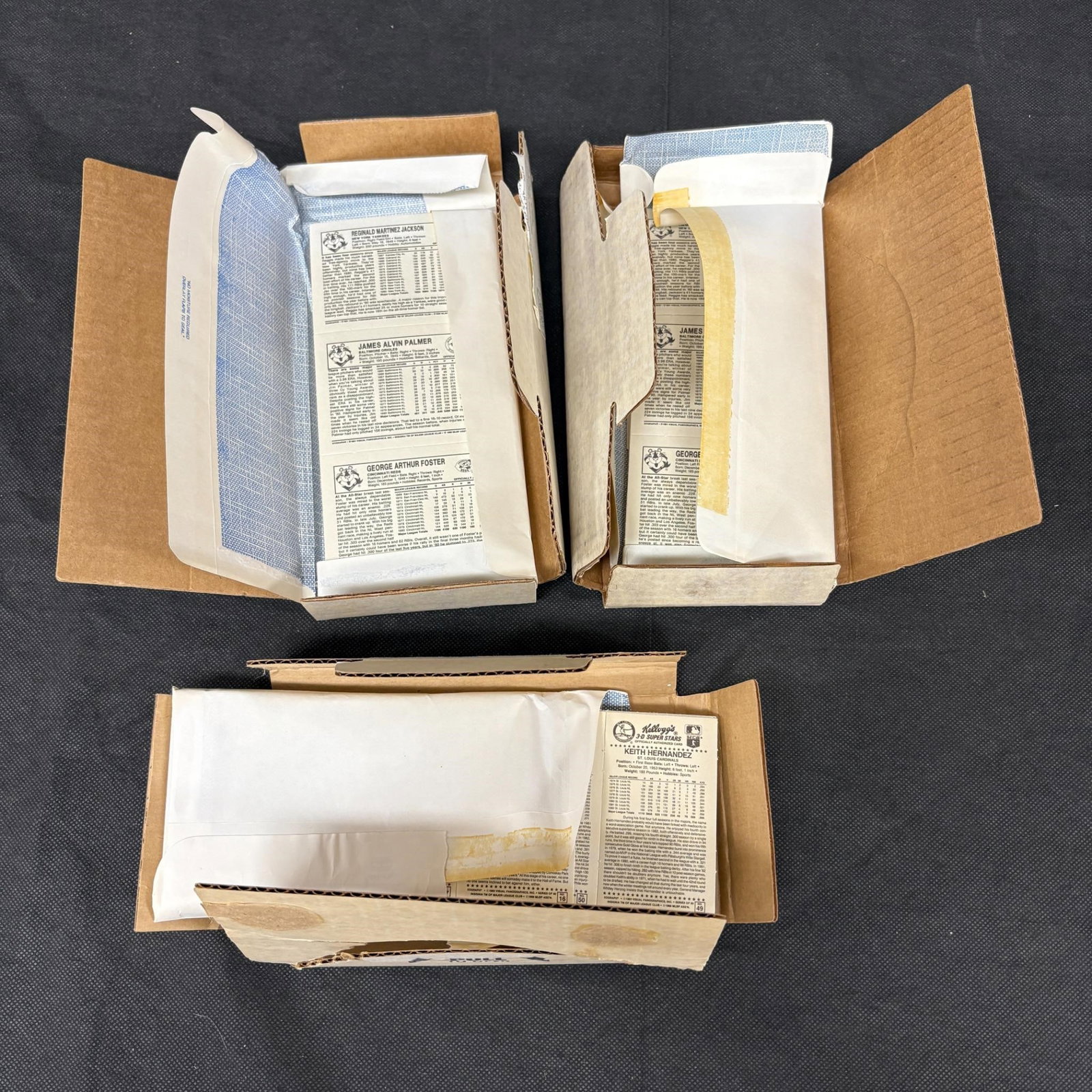 1981, 1983 Kellogs Mail In Baseball Cards: In Original Mail in envelopes and packages. We offer in person or virtual previews of auction lots up until the day before the auction. All items are sold as is. Please look at pictures carefully to d