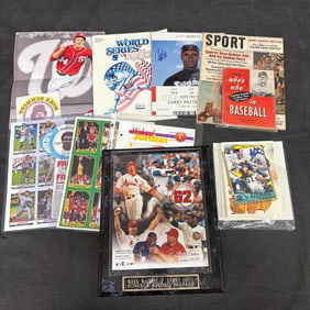 Sports Memorabilia Lot, McGwire Sosa Plaque +