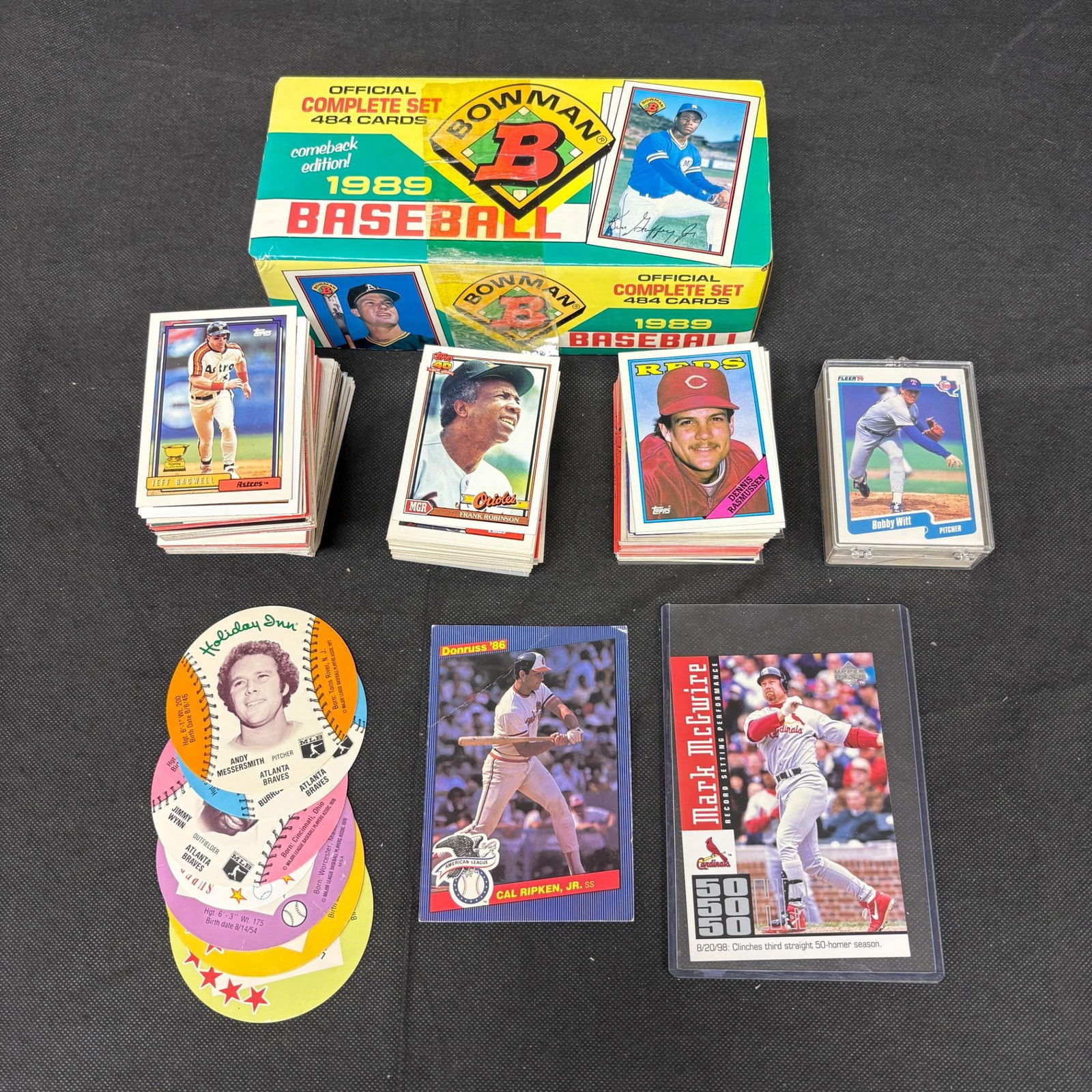 1980s, 90s Baseball Card lot, 1989 Bowman + (1 of 6)