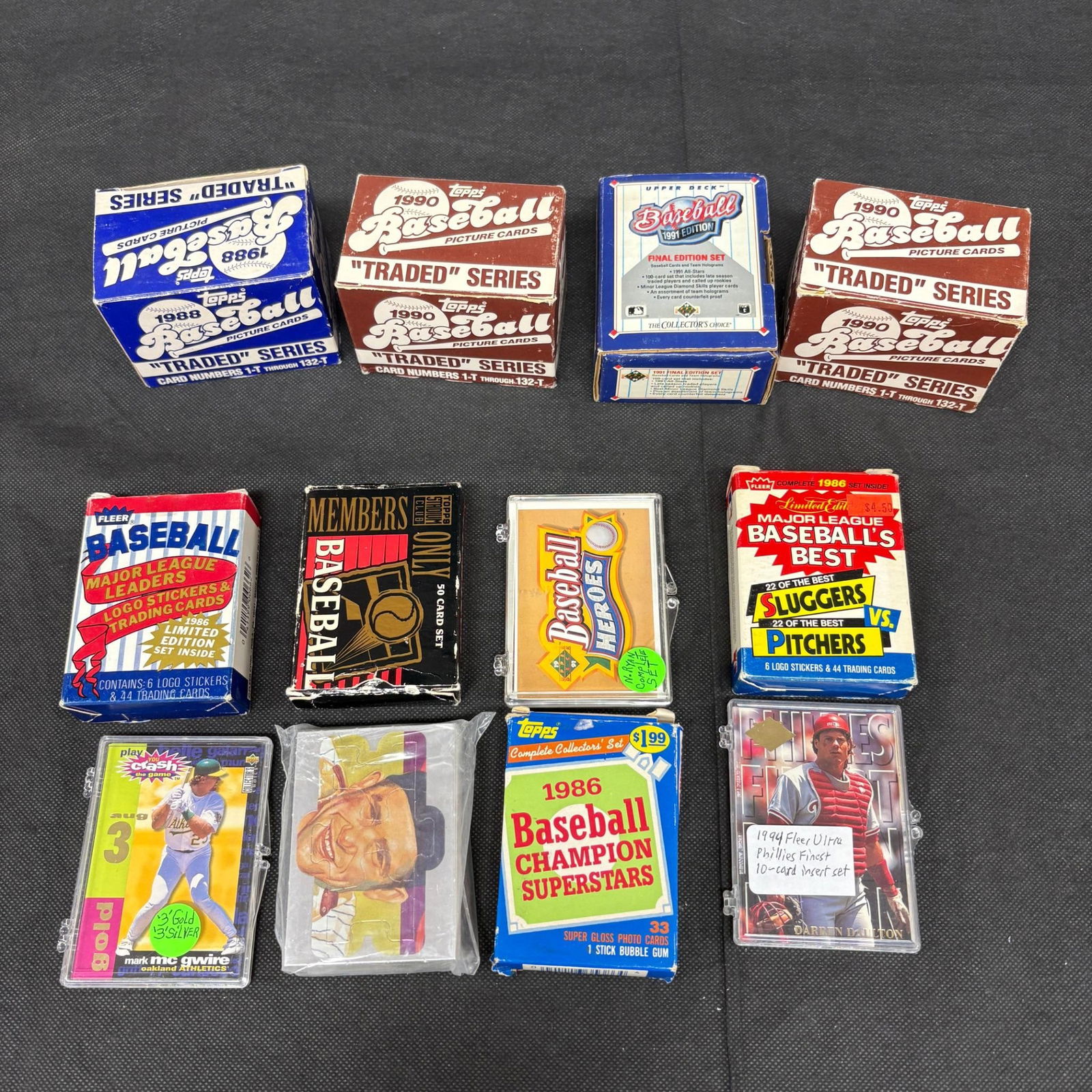 Lot of 1980s, 90s Baseball Cards sets, mini sets (1 of 4)