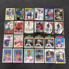 Autographed Baseball Card lot, Wally Joyner +