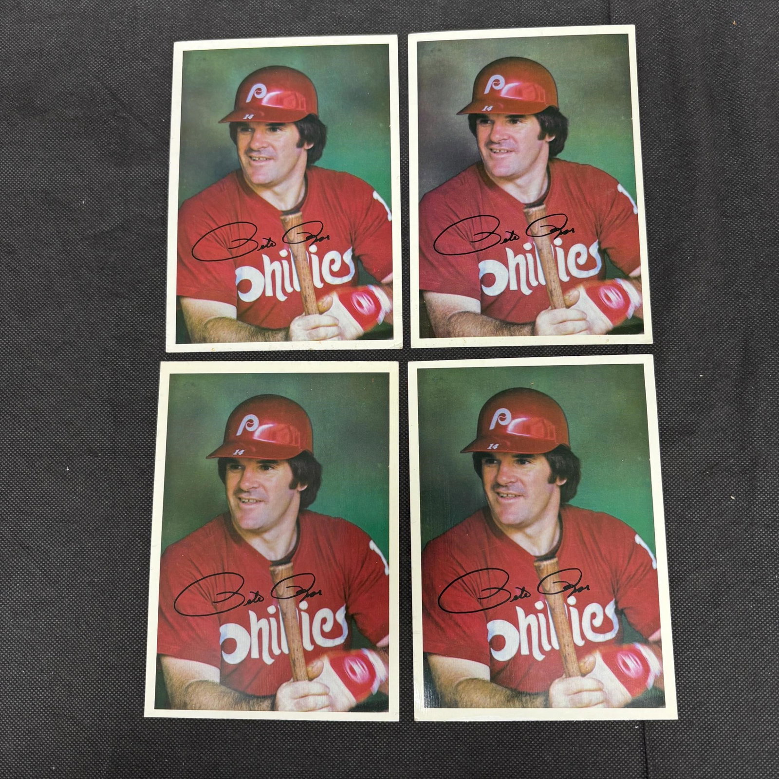 LOT OF 4 1981 TOPPS SUPER PETE ROSE CARDS: We offer in person or virtual previews of auction lots up until the day before the auction. All items are sold as is. Please look at pictures carefully to determine what you believe are the condition 