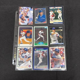 SHEET OF 9 HOF RYNE SANDBERG CARDS