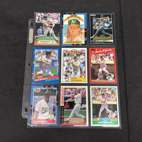SHEET OF 9 MARK MCGWIRE CARDS
