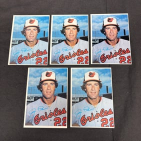 LOT OF 5 1980 TOPPS SUPER HOF JIM PALMER CARDS