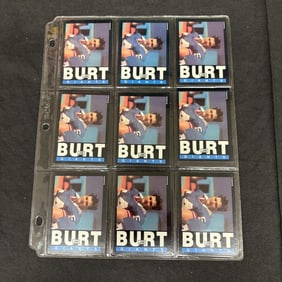 SHEET OF 9 1985 TOPPS JIM BURT ROOKIE CARDS