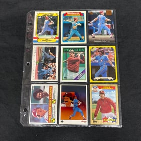 SHEET OF 9 HOF MIKE SCHMIDT CARDS