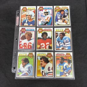SHEET OF 18 1979 TOPPS FOOTBALL CARDS