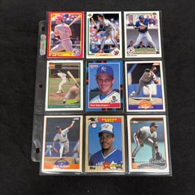 SHEET OF 18 STARS OF THE ERA BASEBALL CARDS