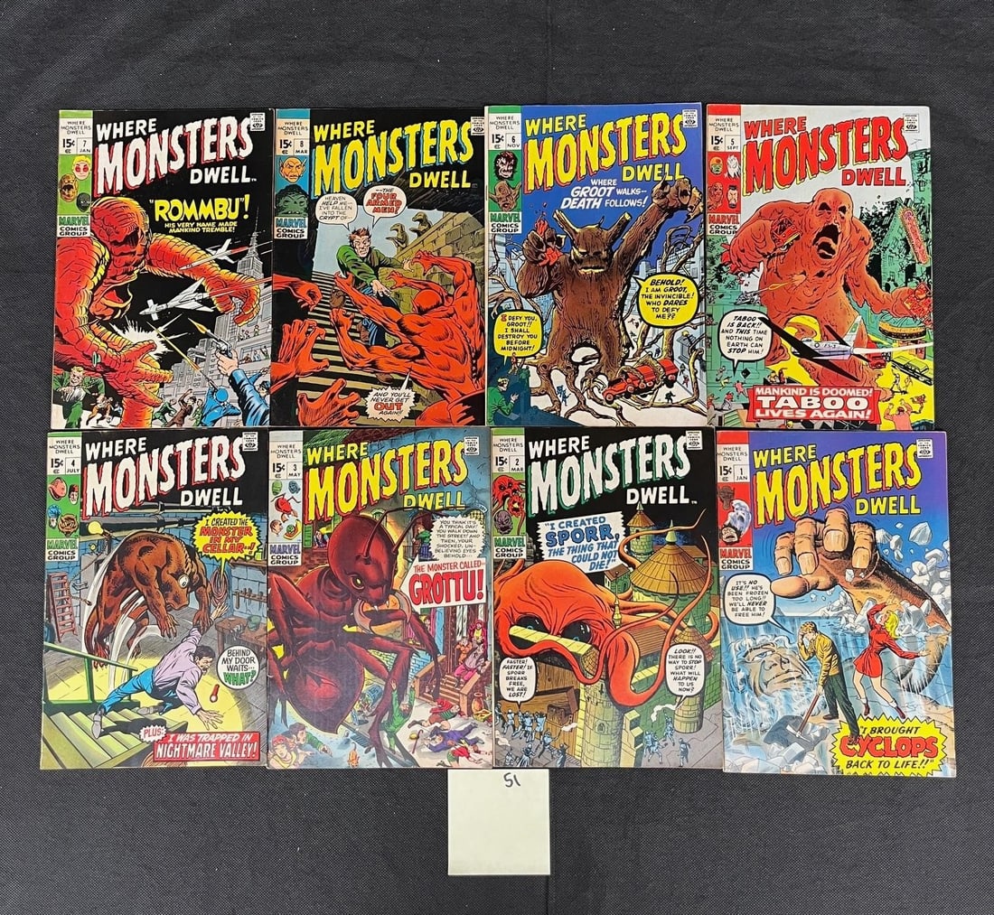 Where Monsters Dwell 1-8 Marvel Bronze Age Horror (1 of 2)