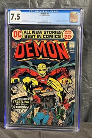 Demon 1 CGC 7.5 DC Jack Kirby 1st app Demon Comic