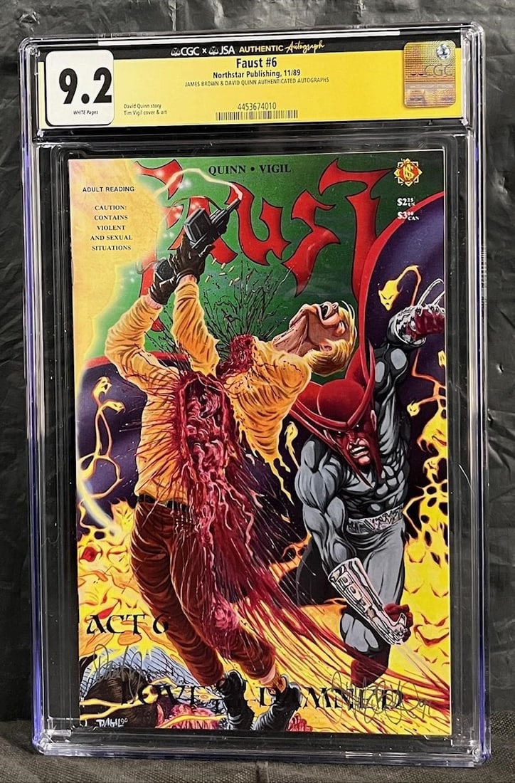 Quinn & Brown Signed Faust Comic CGC/JSA 9.2 (1 of 1)