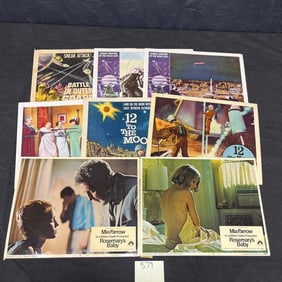 Rosemary's Baby, 12 to Moon 3 Stooges, Battle in Outer Space, Phantom Planet Lobby Cards