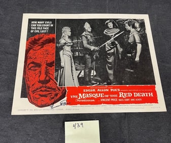 Vincent Price Signed Original Lobby Card No COA