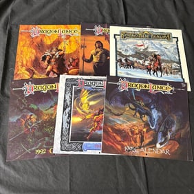 Unused 1980s, 90s Dragon Lance Calendars