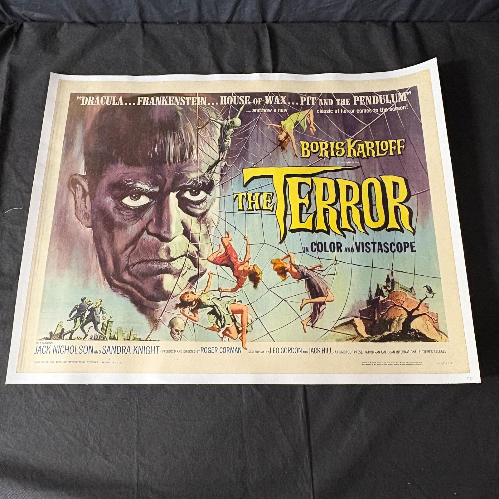 The Terror Original 1961 Half Sheet Linen Backed (1 of 3)