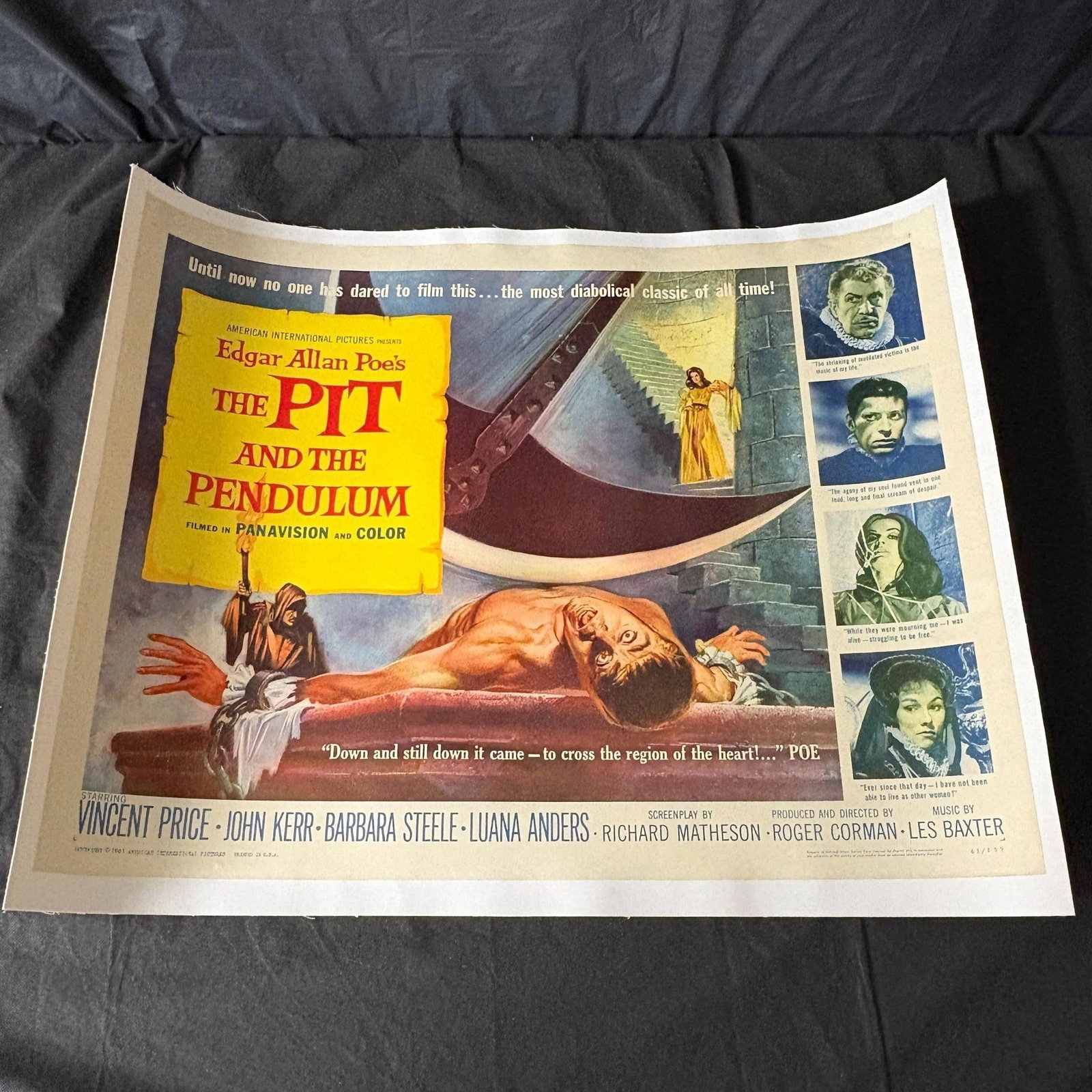 Pit and the Pendulum Org 1961 Half sh Linen Backed (1 of 3)