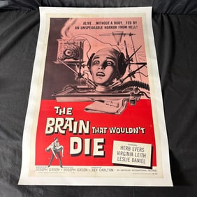 Brain That Wouldn't Die One Sheet Linen Backed