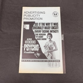 1969 Alfred Hitchcock's Psycho Pressbook