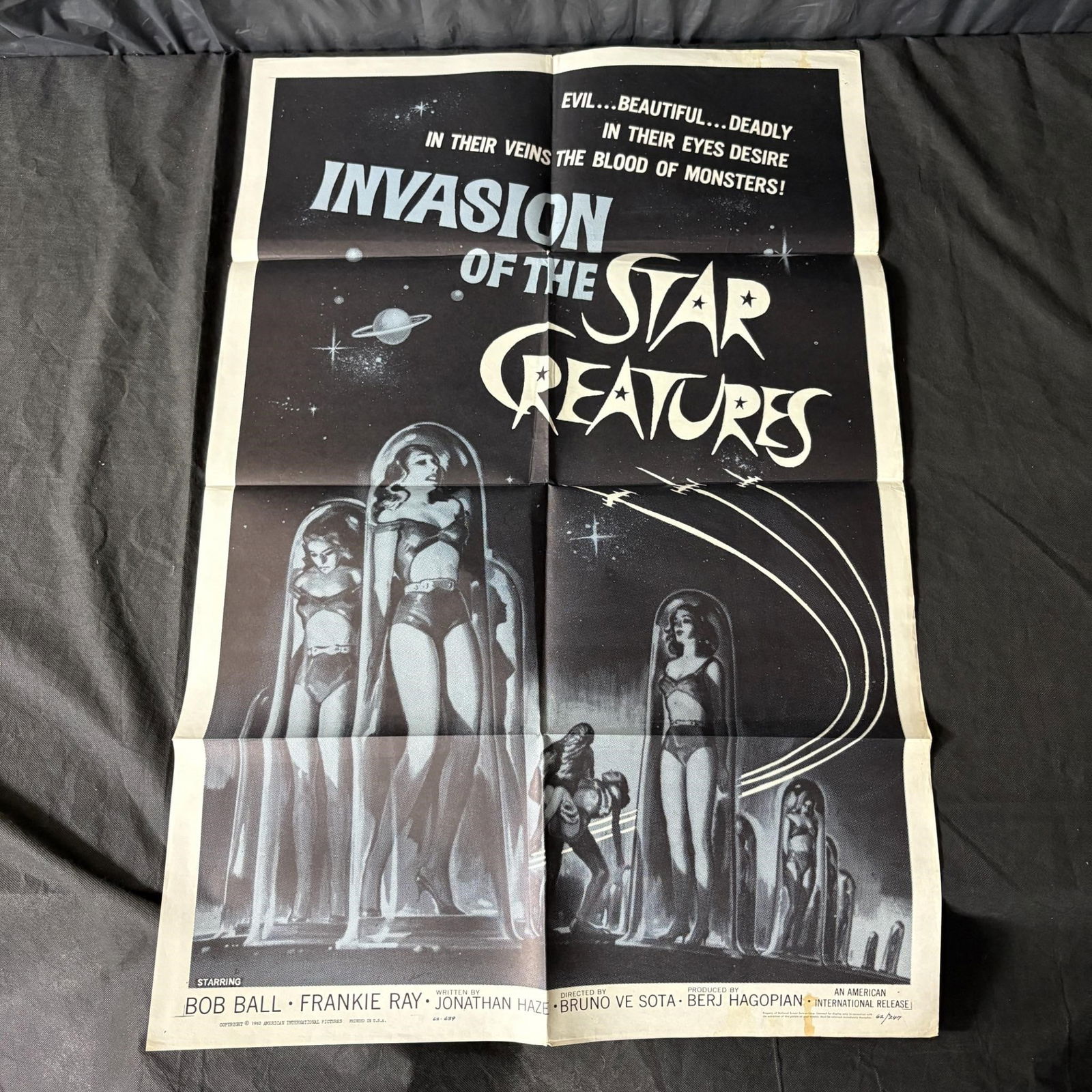 Invasion of the Star Creatures Original One Sheet: sale of this poster sold for $360 in 2023. Original 1962 One Sheet Movie Poster for Invasion of the Star Creatures. We ship in-house! We ship internationally. We also offer pick up and we offer a disc