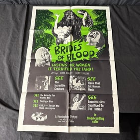 Brides of Blood Original 1968 One Sheet A sale of this poster from 2021 sold doe $250