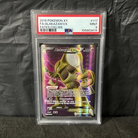 PSA 9 Alakazam EX Full Art, Fates Collide