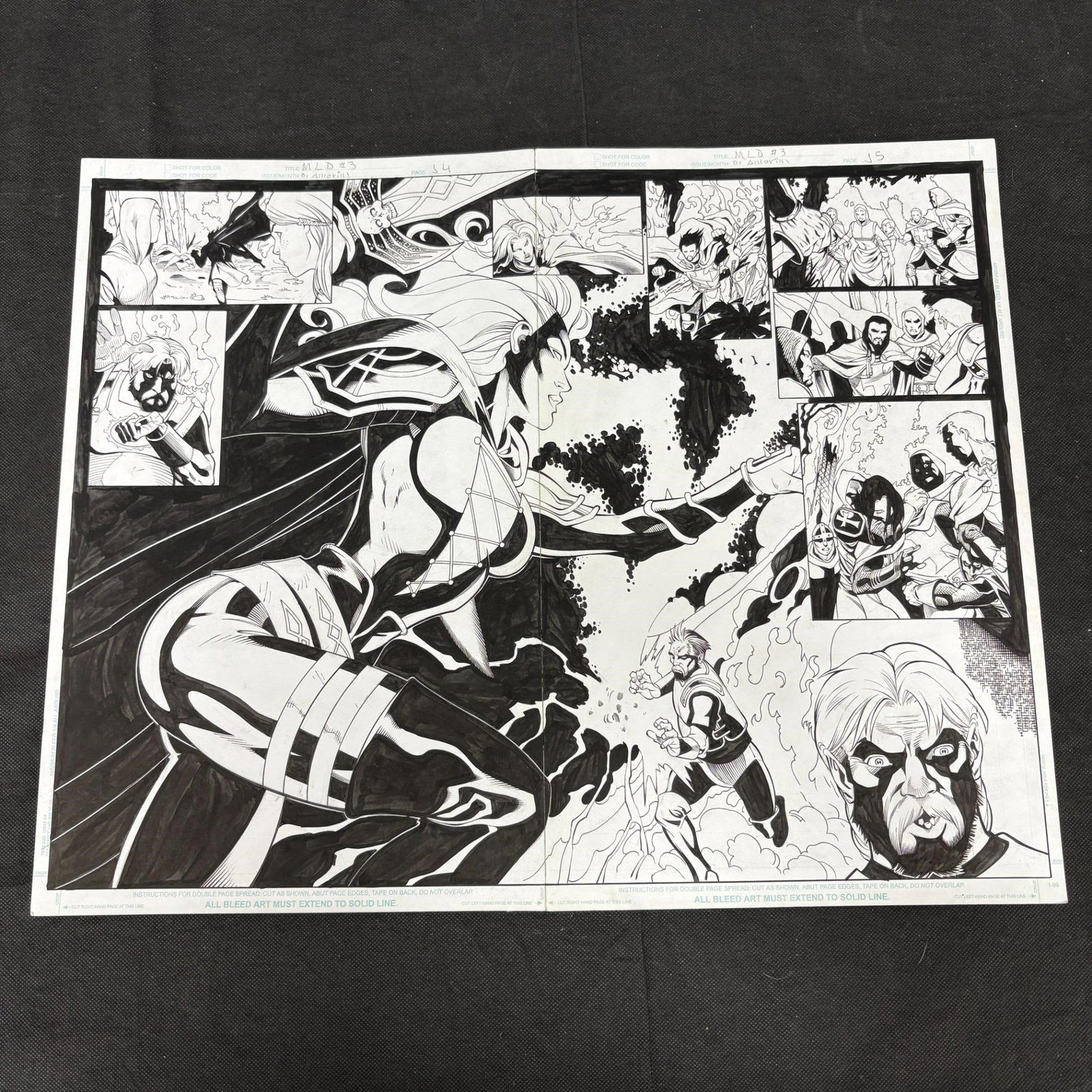 Medieval Lady Death Double Page Original Art (1 of 6)