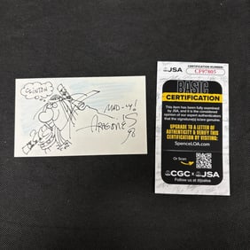Sergio Aragones Signed Sketch, JSA COA