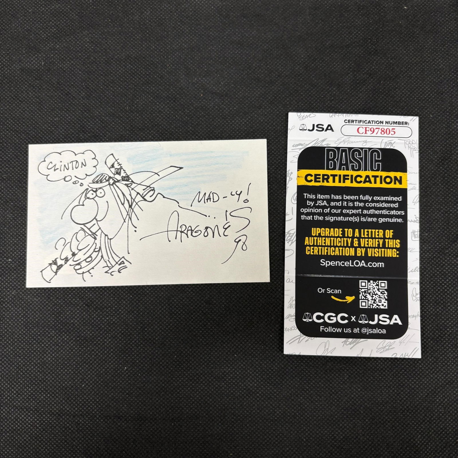 Sergio Aragones Signed Sketch, JSA COA (1 of 3)