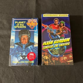 Sealed Flash Gordon, Dr. Who VHS Tapes