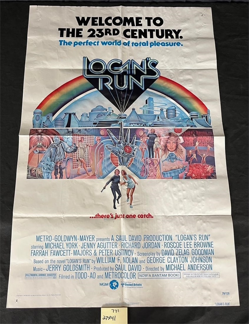 Logans Run Original One Sheet Movie Poster (1 of 4)