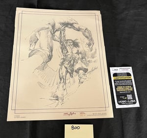 Neal Adams Signed Conan Print w/ JSA COA