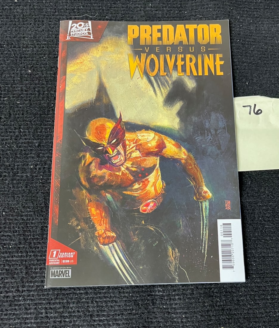 Marvel Comics Wolverine vs. Predator 1 Variant Edition Comic Book (1 of 2)