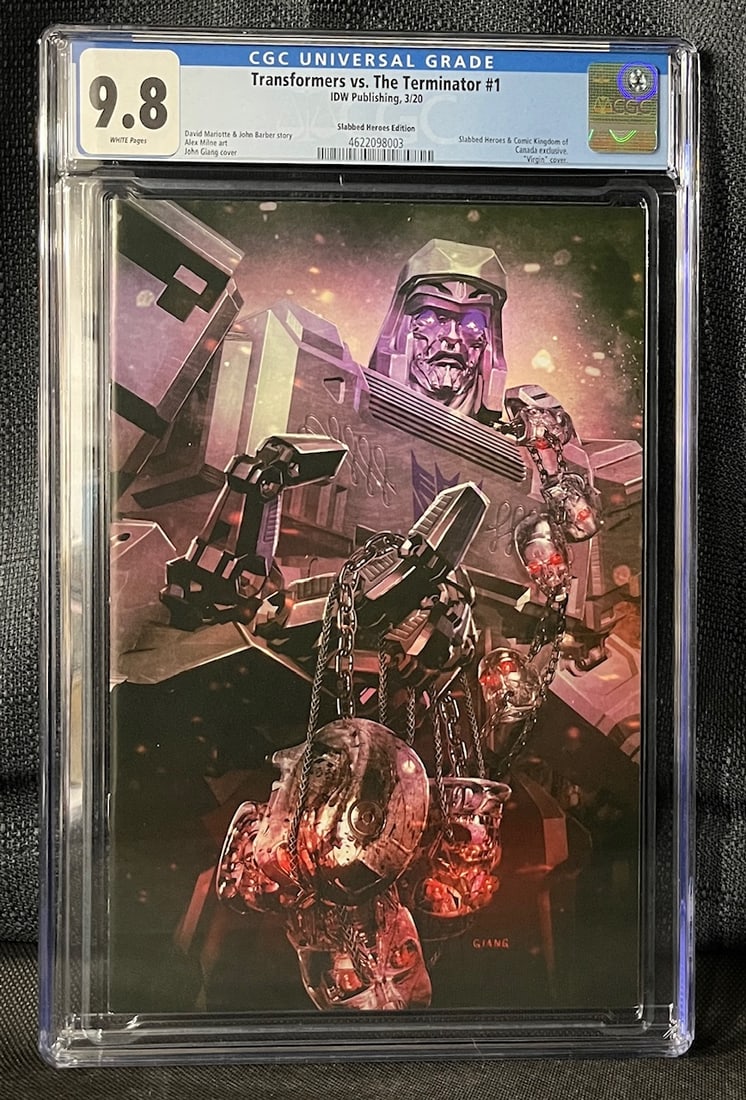 Transformers vs. The Terminator 1 Slabbed Heroes Ed. Virgin Cover CGC 9.8 (1 of 1)