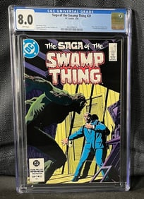 Saga of Swamp Thing 21 CGC 8.0 Alan Moore Story New Origin Story
