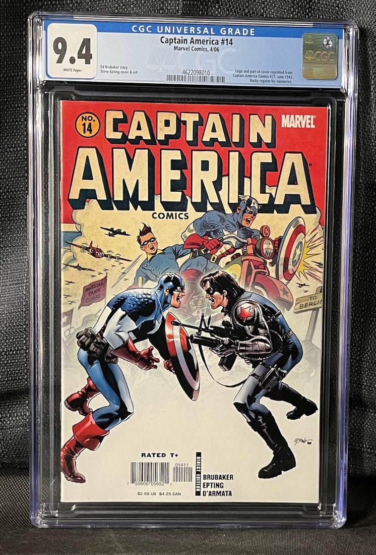 Captain America 14 Modern Age Marvel Comic Bucky Regains Memories Key CGC 9.4 (1 of 1)