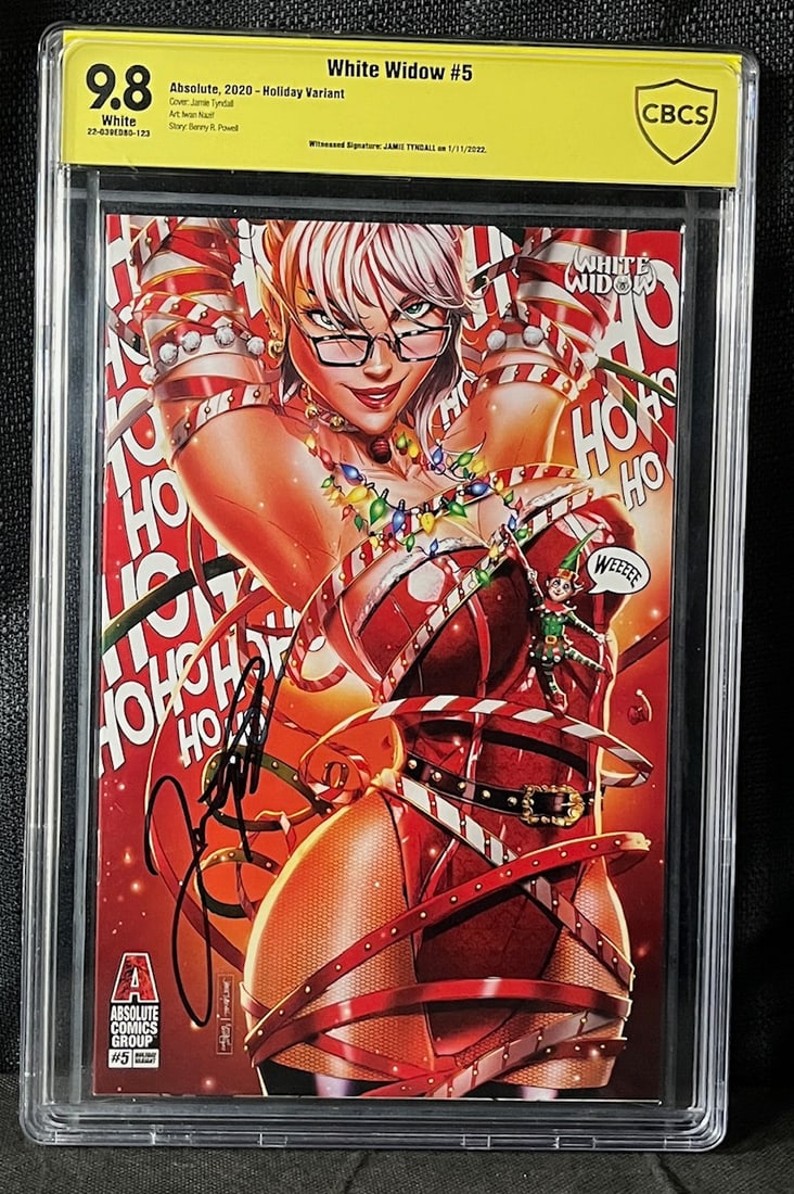 White Widow 5 Holiday LE Variant Cover Signed by Jamie Tyndall CBCS 9.8: We ship in-house! We ship internationally. We also offer pick up and we offer a discount for cash payments. Please look at pictures carefully to determine what you believe are the condition of each lo