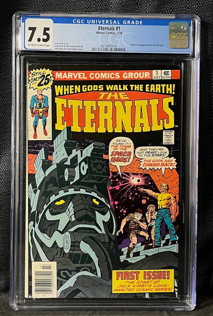 Eternals 1 Origin 1st app Eternals Jack Kirby Bronze Age Key Comic Book CGC 7.5 (1 of 1)